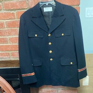 Navy wool military coat authentic tv industry prop